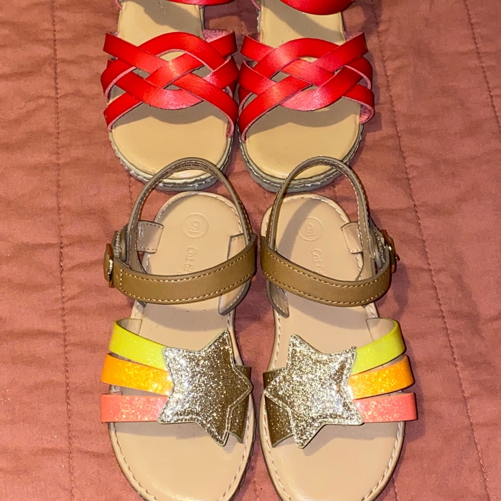 Cat & Jack toddler sandals.. two pair